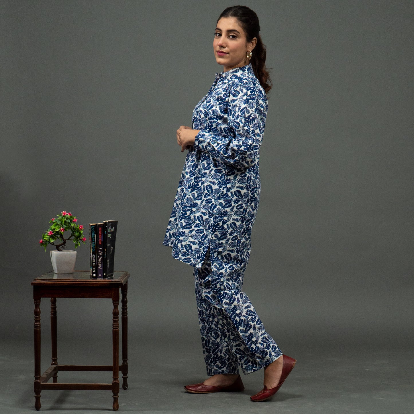 Blue Floral Co-ord Set