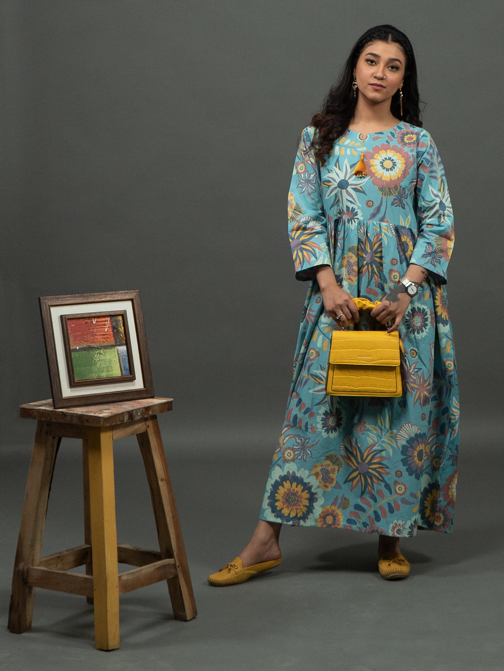 Blue Floral Frock