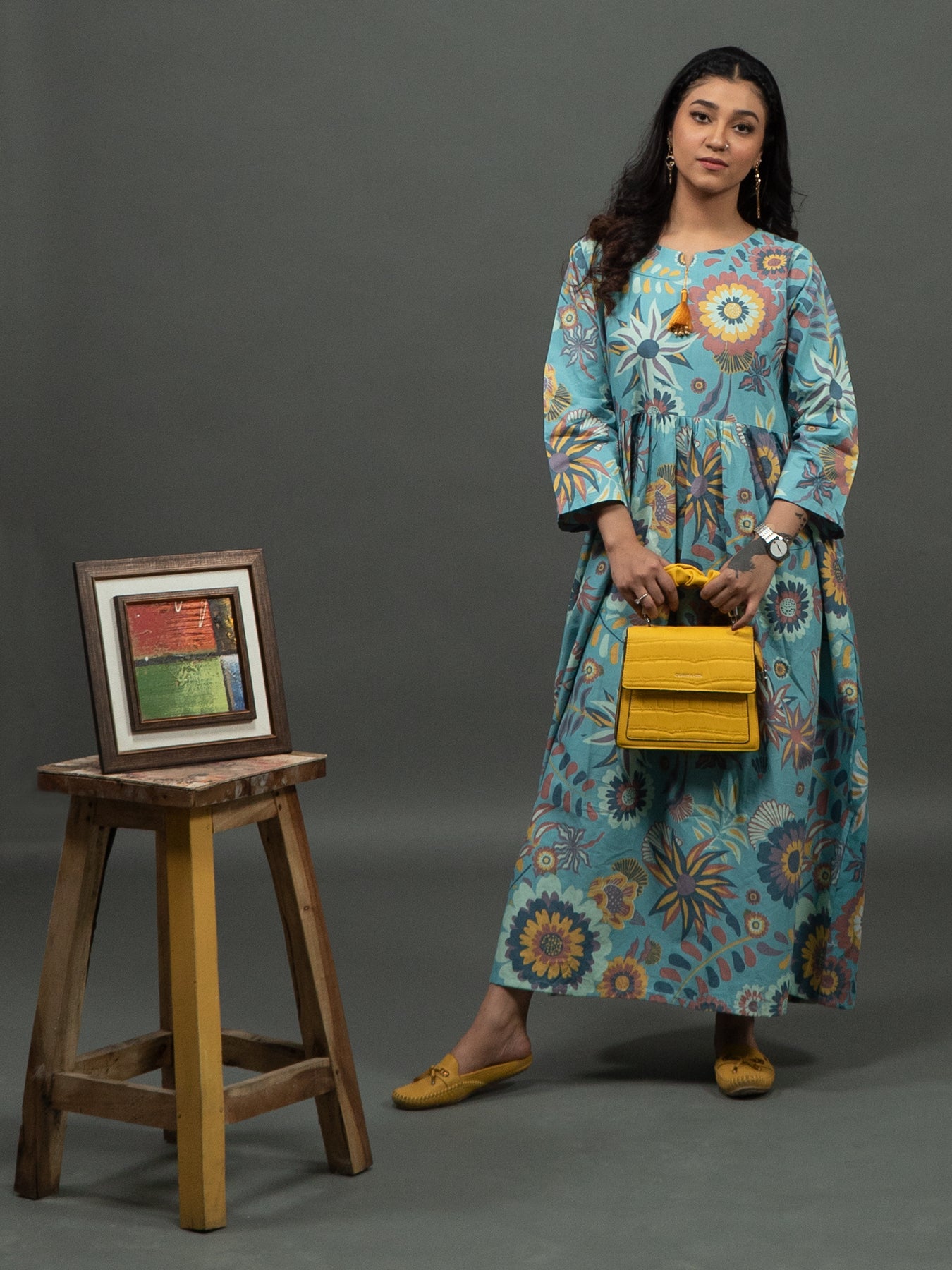 Blue Floral Frock