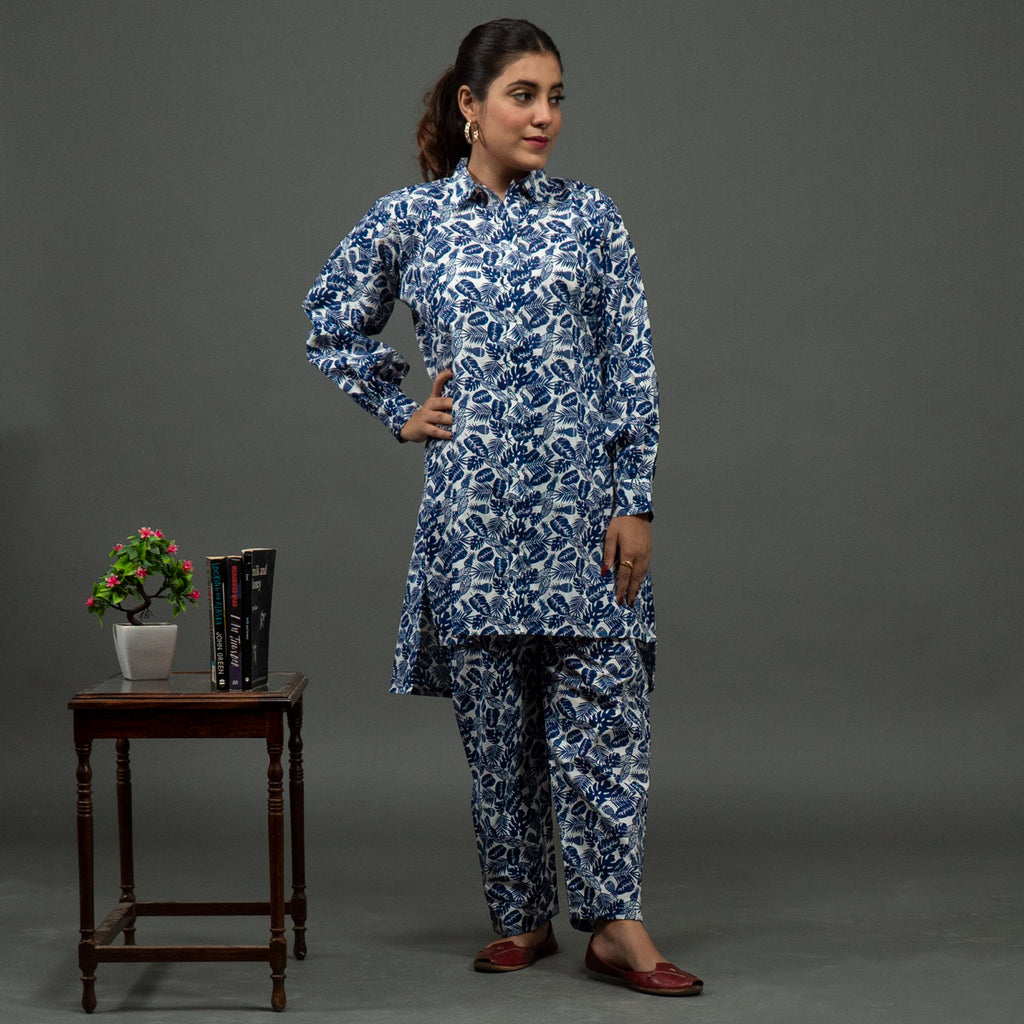 Blue Floral Co-ord Set