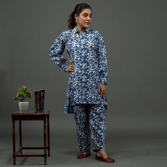 Blue Floral Co-ord Set