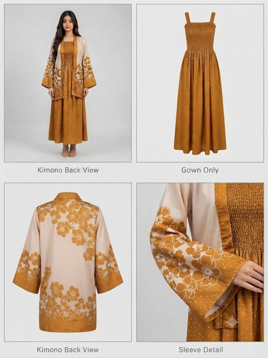 Mustard-Gold Kimono