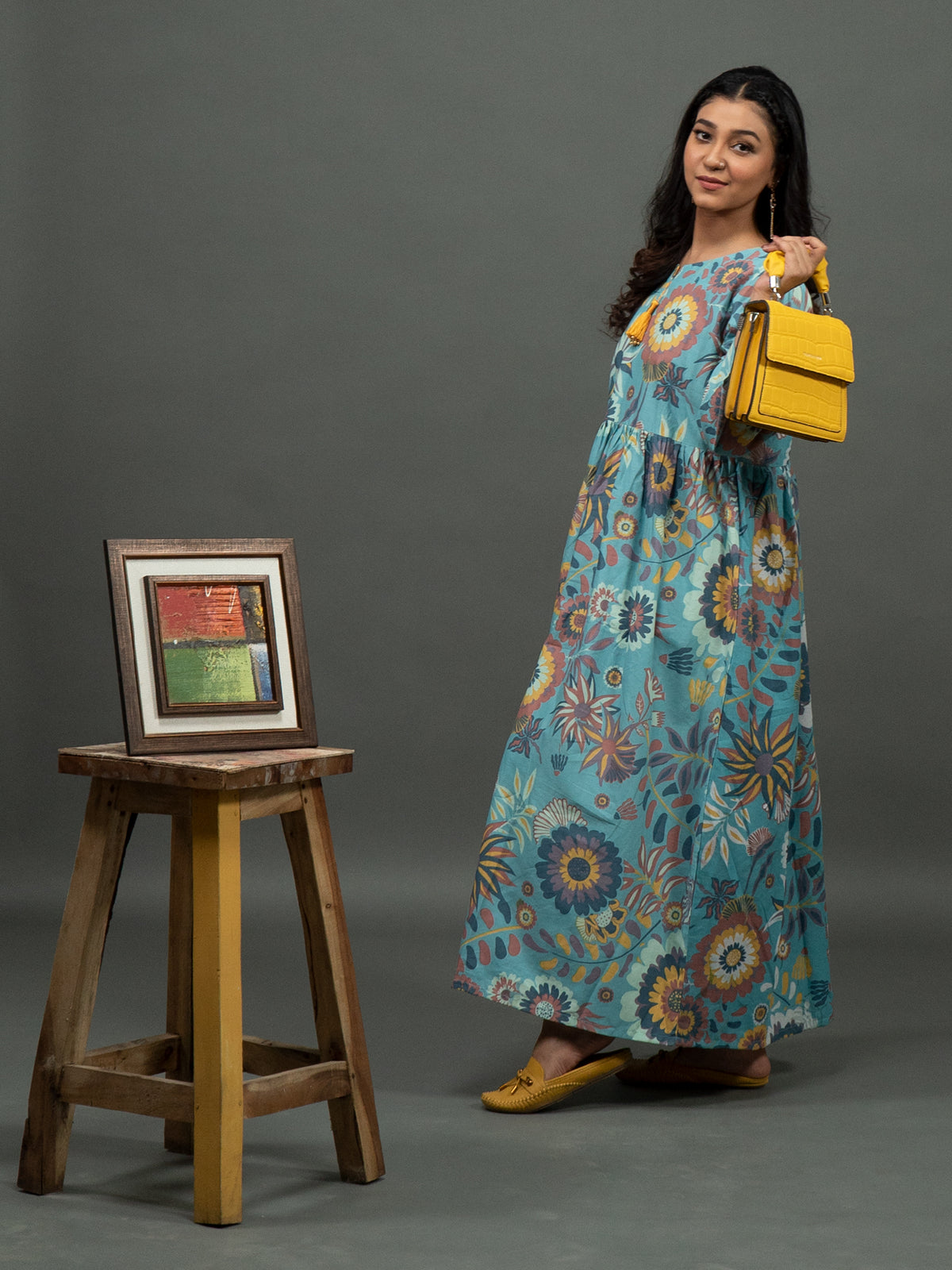 Blue Floral Frock