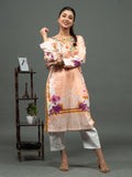 Peach Printed Kurti