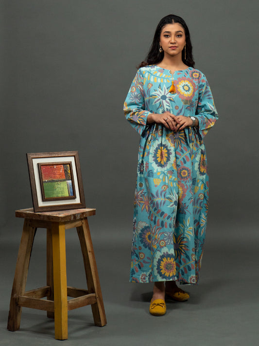 Blue Floral Frock