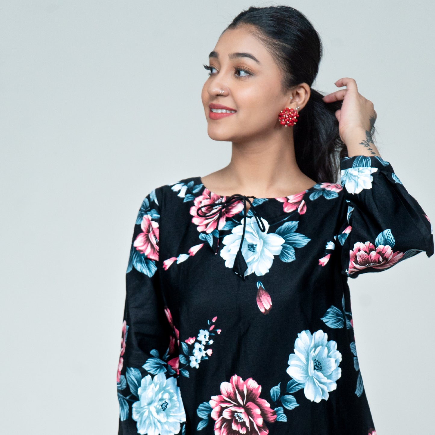 Black Floral Maxi