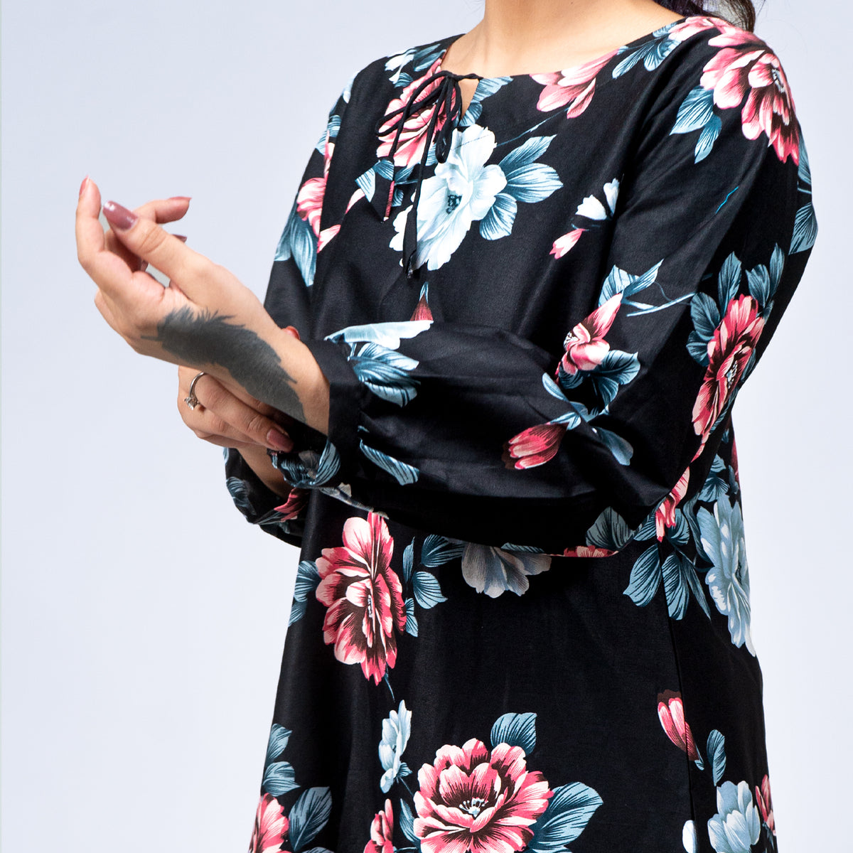 Black Floral Maxi