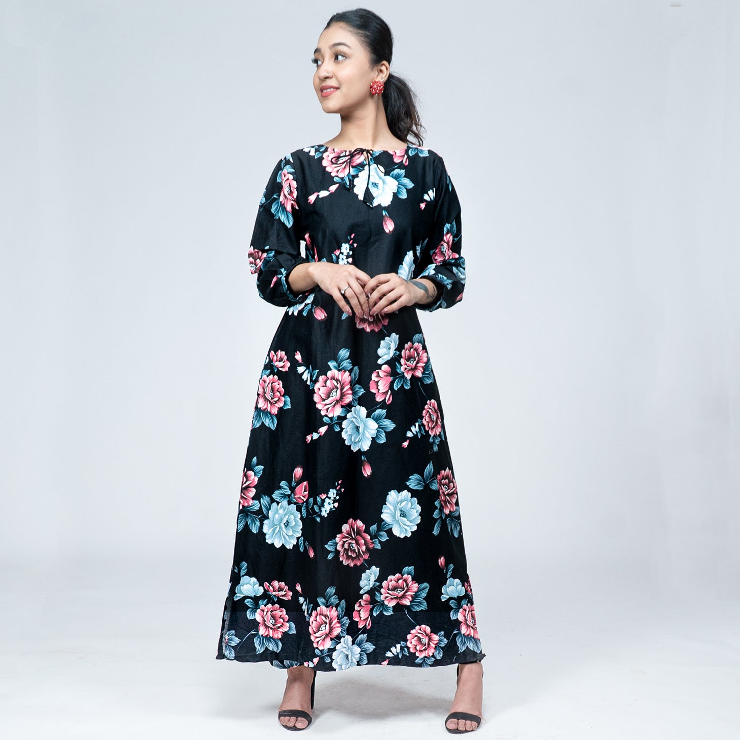 Black Floral Maxi