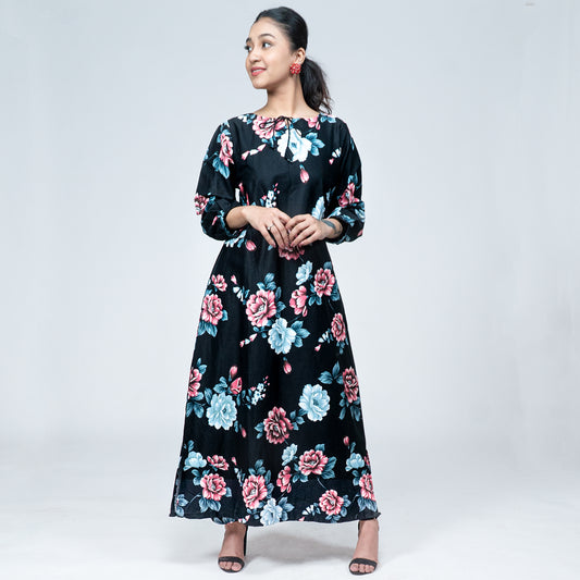Black Floral Maxi