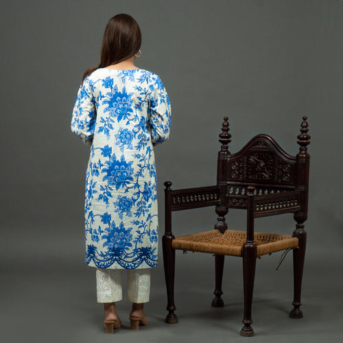 Blue Clock Kurti